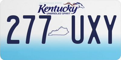 KY license plate 277UXY