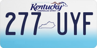 KY license plate 277UYF