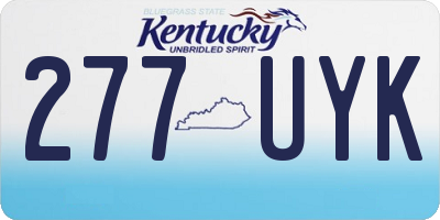 KY license plate 277UYK