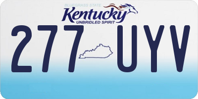 KY license plate 277UYV