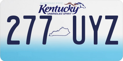 KY license plate 277UYZ