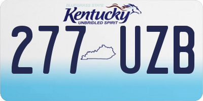 KY license plate 277UZB