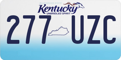 KY license plate 277UZC
