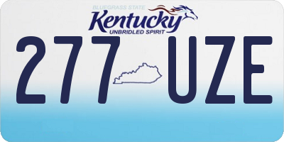 KY license plate 277UZE