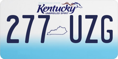 KY license plate 277UZG