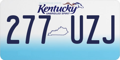 KY license plate 277UZJ