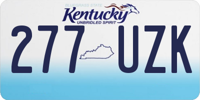 KY license plate 277UZK