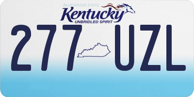KY license plate 277UZL
