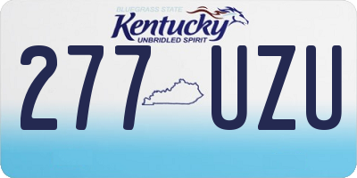 KY license plate 277UZU