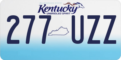 KY license plate 277UZZ