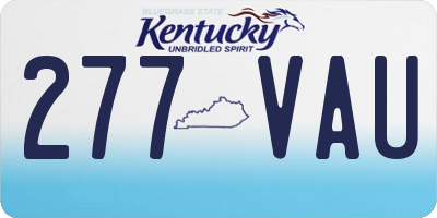 KY license plate 277VAU
