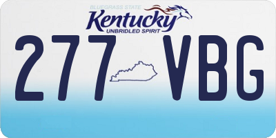 KY license plate 277VBG