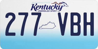 KY license plate 277VBH