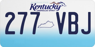 KY license plate 277VBJ