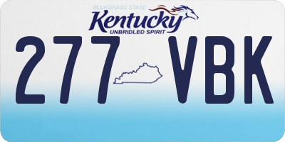 KY license plate 277VBK