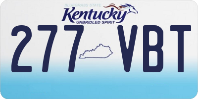 KY license plate 277VBT
