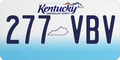 KY license plate 277VBV