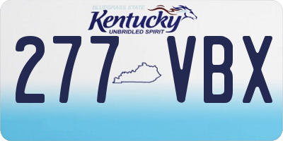KY license plate 277VBX