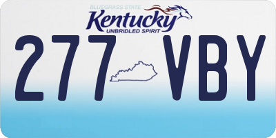 KY license plate 277VBY