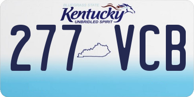 KY license plate 277VCB