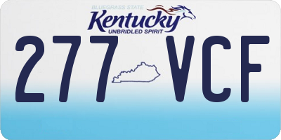 KY license plate 277VCF
