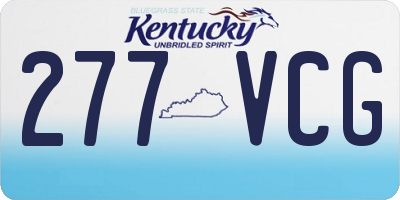 KY license plate 277VCG