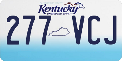 KY license plate 277VCJ