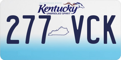 KY license plate 277VCK