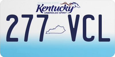 KY license plate 277VCL