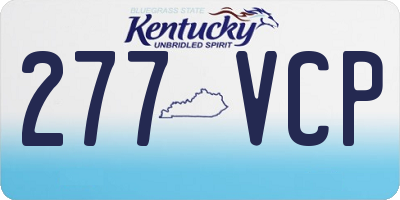 KY license plate 277VCP
