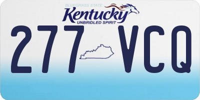 KY license plate 277VCQ