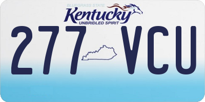 KY license plate 277VCU