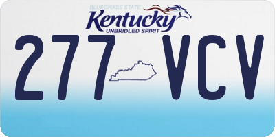 KY license plate 277VCV