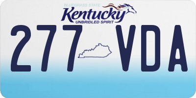 KY license plate 277VDA