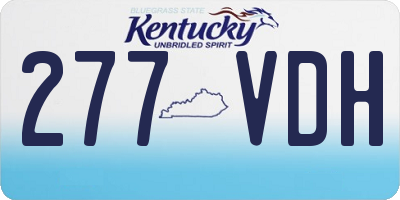 KY license plate 277VDH