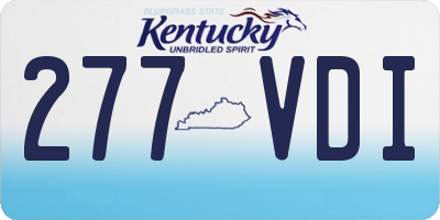 KY license plate 277VDI