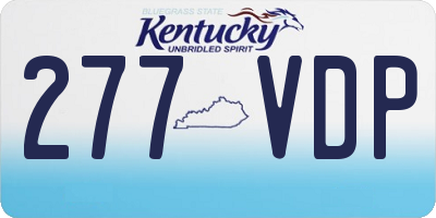 KY license plate 277VDP