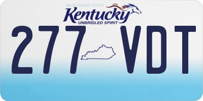 KY license plate 277VDT