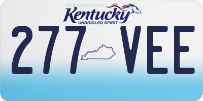 KY license plate 277VEE