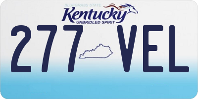KY license plate 277VEL