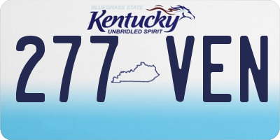 KY license plate 277VEN