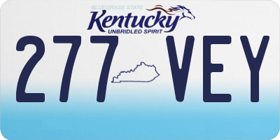 KY license plate 277VEY