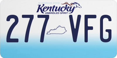 KY license plate 277VFG