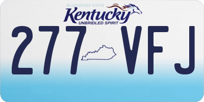 KY license plate 277VFJ