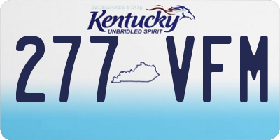 KY license plate 277VFM