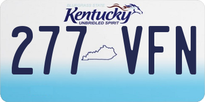 KY license plate 277VFN