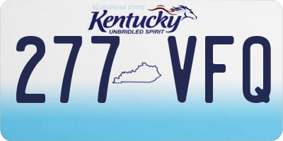 KY license plate 277VFQ