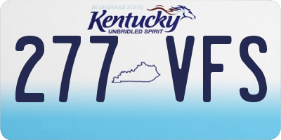KY license plate 277VFS