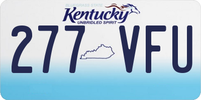 KY license plate 277VFU