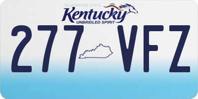 KY license plate 277VFZ
